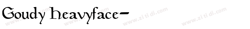 Goudy Heavyface字体转换